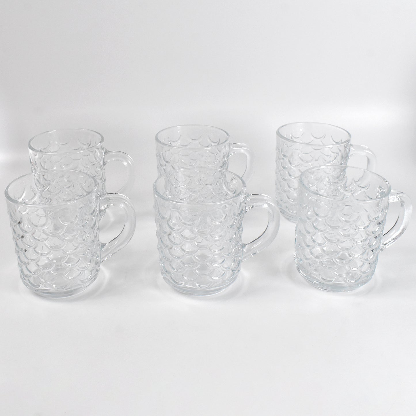 Glass Coffee  Tea Cup  Mug With Handle (6 Pcs Set)