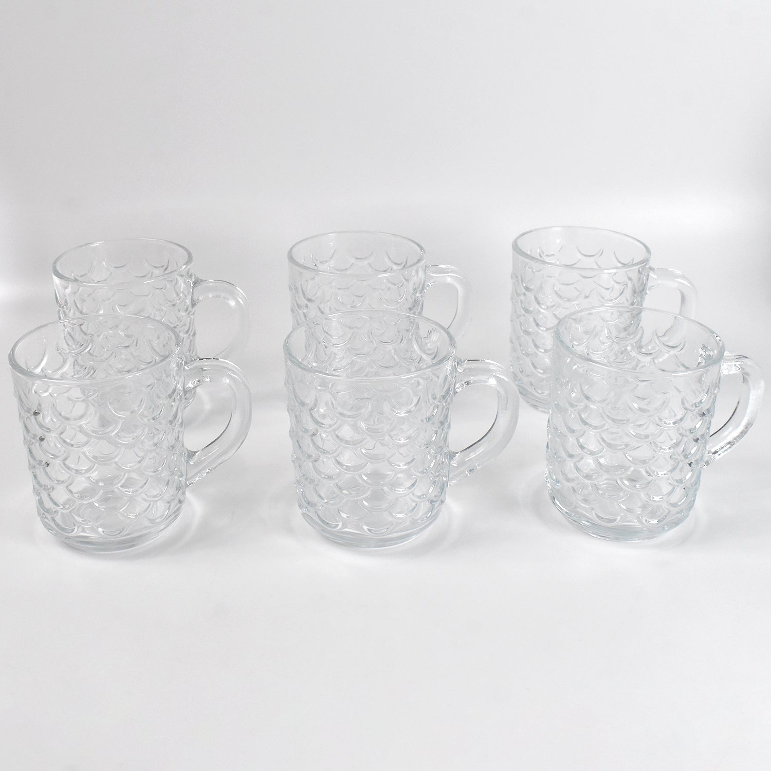 Glass Coffee  Tea Cup  Mug With Handle (6 Pcs Set)