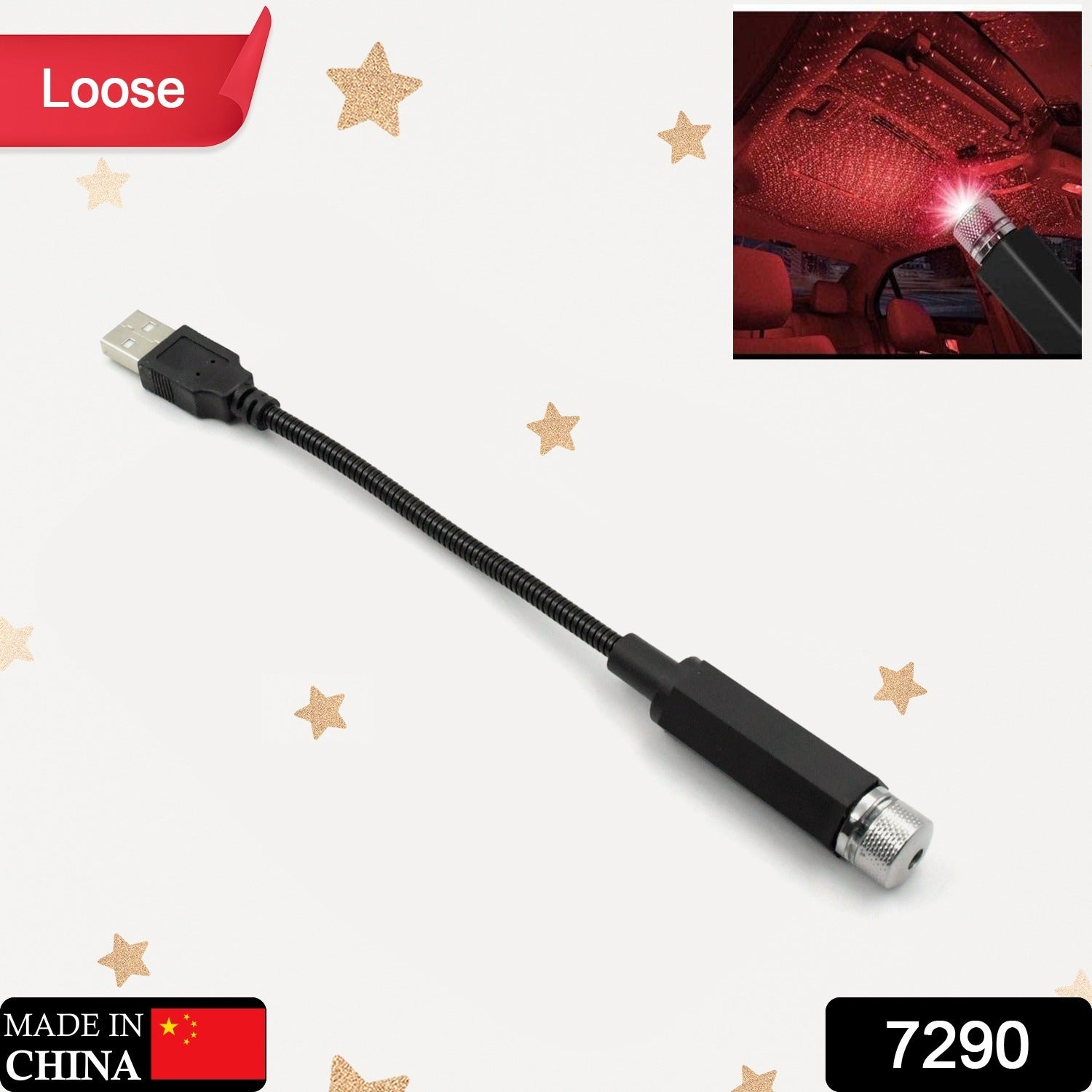 7290  Multipurpose Laser Light Light Galaxy Night Sky Ambiance Laser Micro Projector Atmosphere Ambient Roof Usb Light Car Ceiling Bedroom For Party (1 Pc)